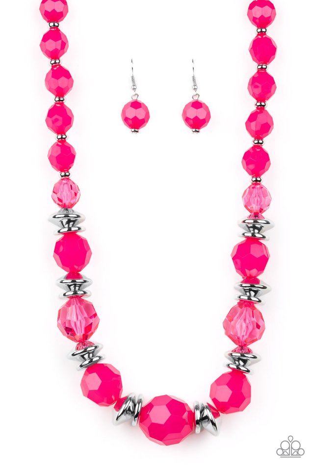 Dine and Dash - Pink - Paparazzi Necklace Image
