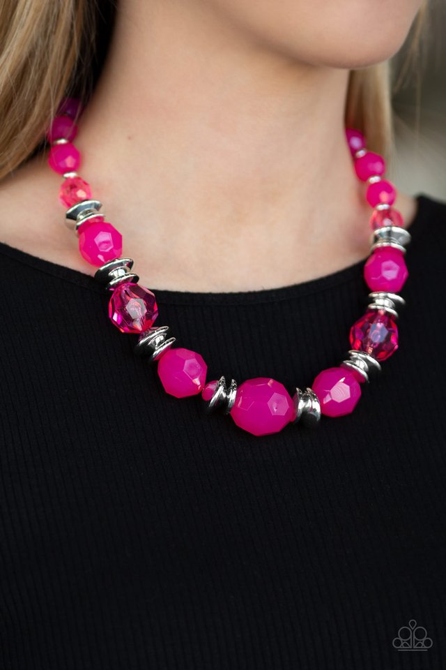 Dine and Dash - Pink - Paparazzi Necklace Image