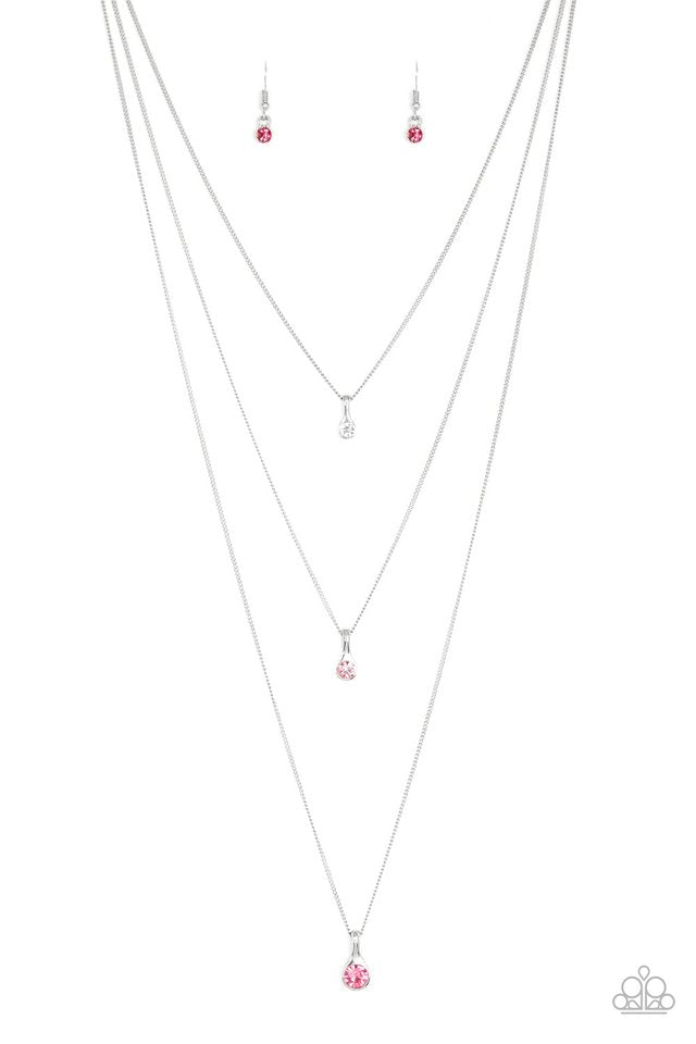 Crystal Chic - Pink - Paparazzi Necklace Image