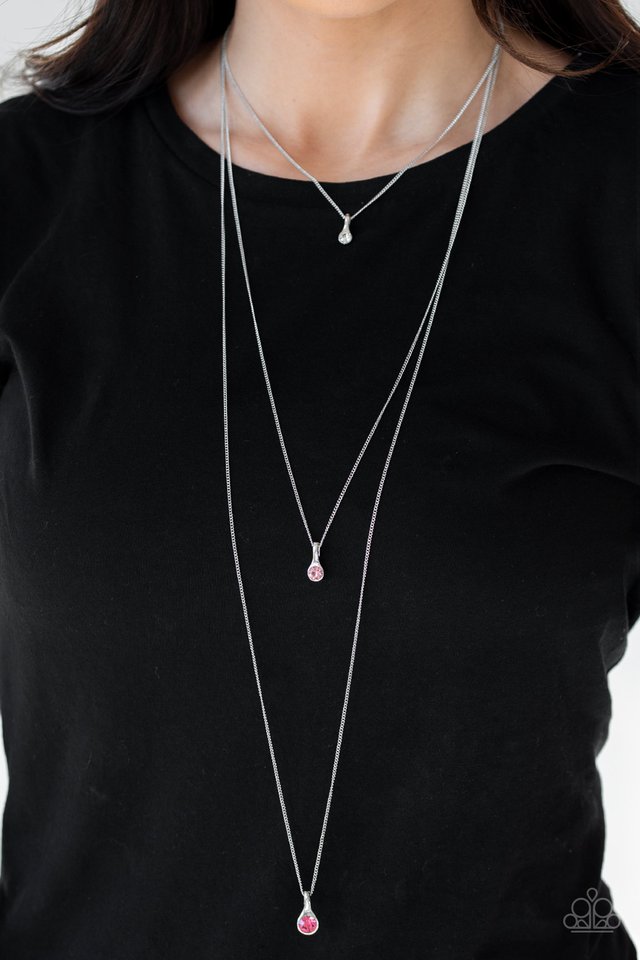 Crystal Chic - Pink - Paparazzi Necklace Image