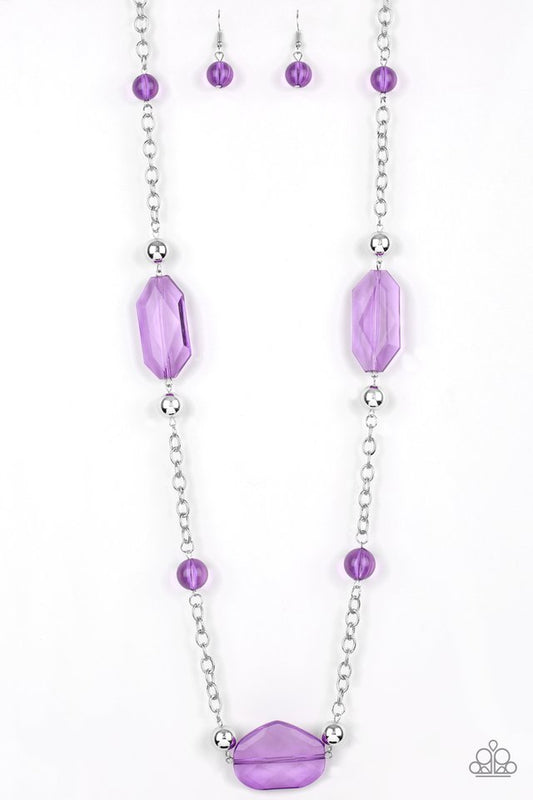 Crystal Charm - Purple - Paparazzi Necklace Image