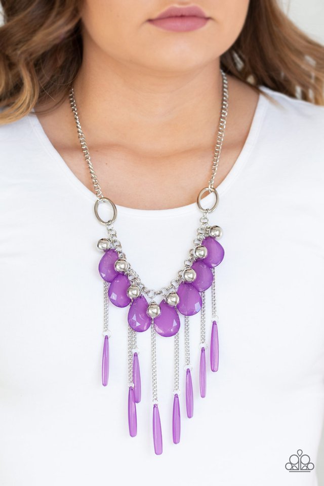 Roaring Riviera - Purple - Paparazzi Necklace Image