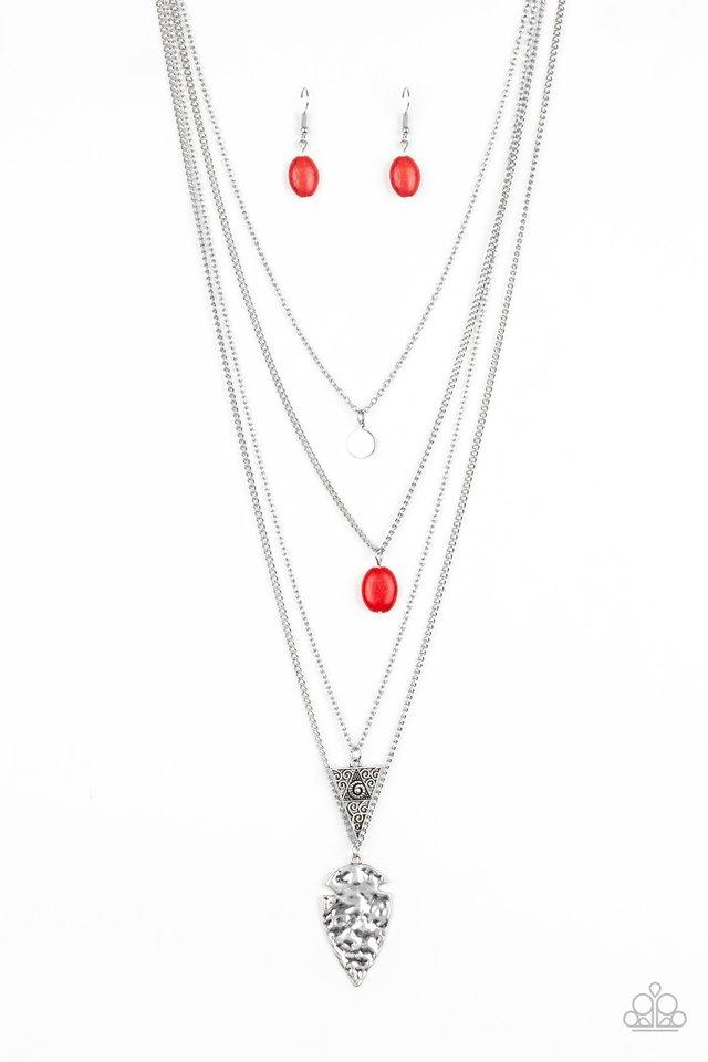 Paparazzi Necklace ~ Grounded In ARTIFACT - Red