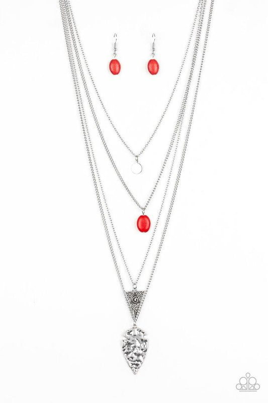 Paparazzi Necklace ~ Grounded In ARTIFACT - Red