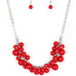 Walk This BROADWAY- Red - Paparazzi Necklace Image
