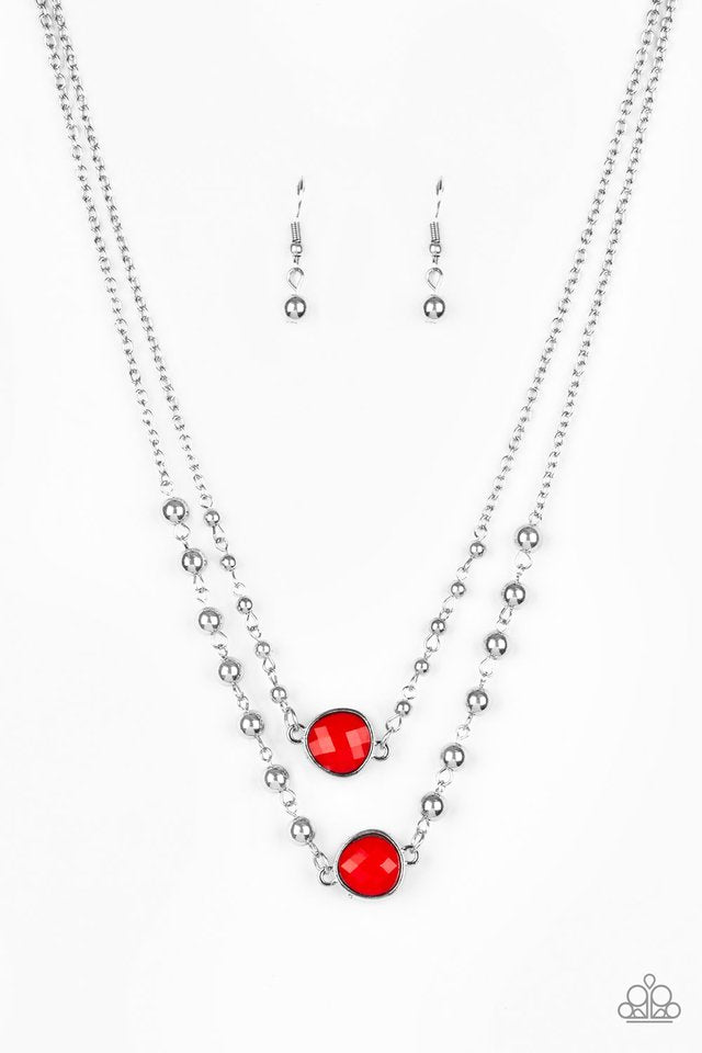 Colorfully Charming - Red - Paparazzi Necklace Image