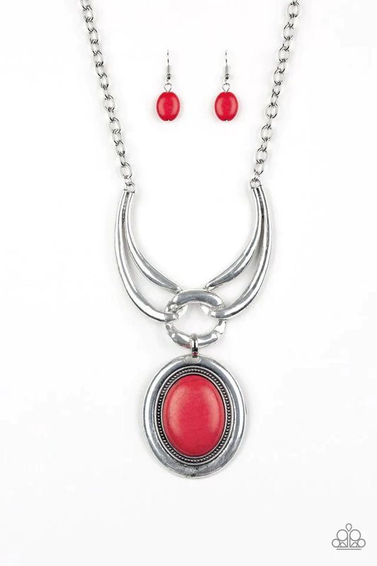 Paparazzi Necklace ~ Divide and RULER - Red