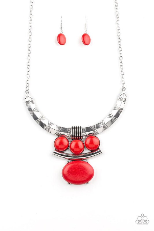Commander In CHIEFETTE - Red - Paparazzi Necklace Image