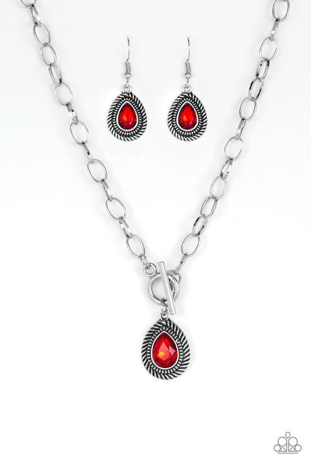 Sheen Queen - Red - Paparazzi Necklace Image
