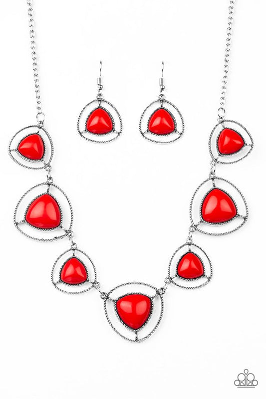 Make A Point - Red - Paparazzi Necklace Image