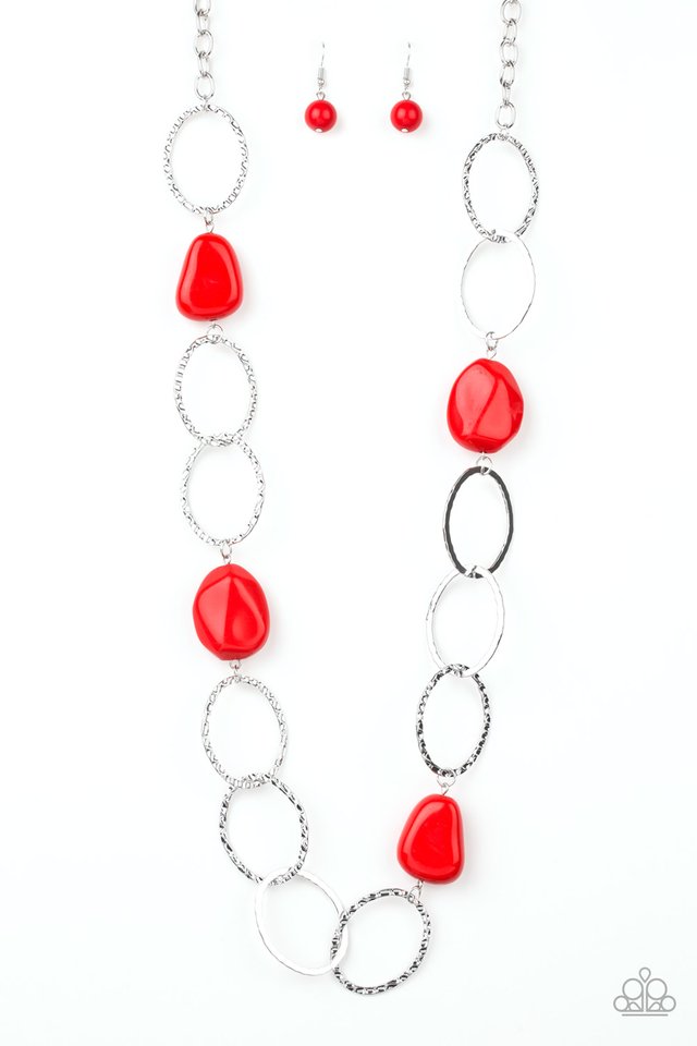 Modern Day Malibu - Red - Paparazzi Necklace Image