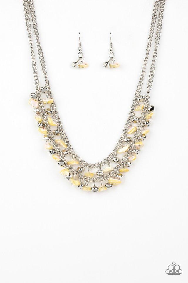 Paparazzi Necklace ~ Pebble Pioneer - Yellow
