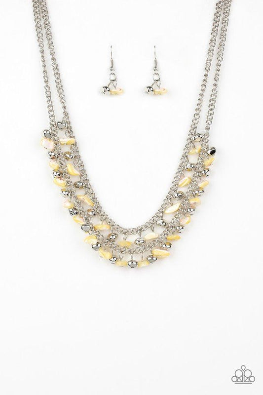 Paparazzi Necklace ~ Pebble Pioneer - Yellow