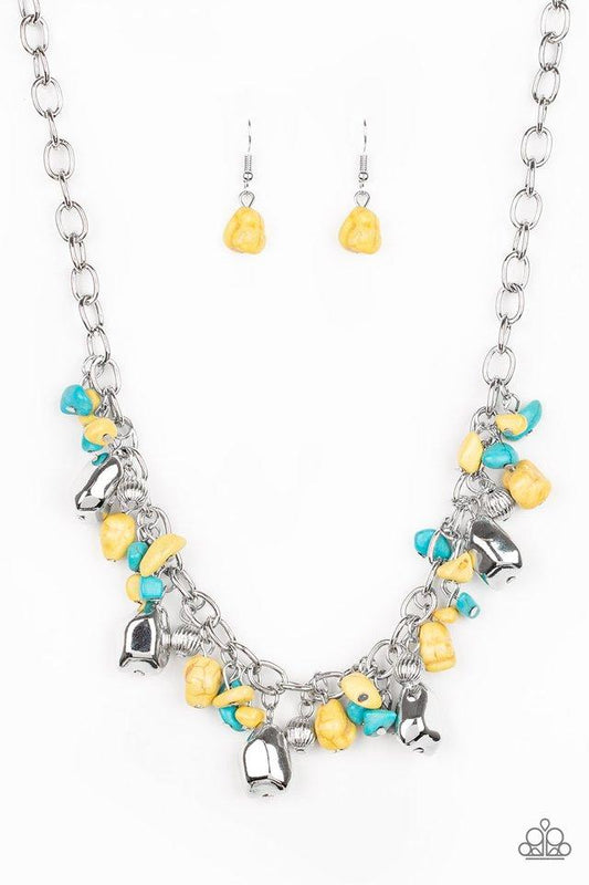 Paparazzi Necklace ~ Quarry Trail - Yellow