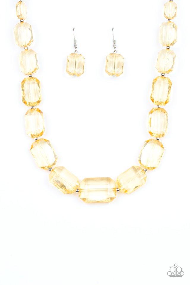 Paparazzi Necklace ~ ICE Versa - Yellow