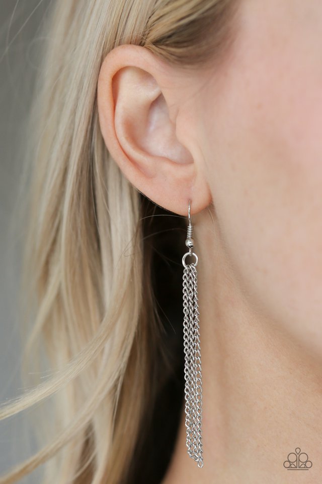 Totally Worth The TASSEL - Silver - Paparazzi Necklace Image