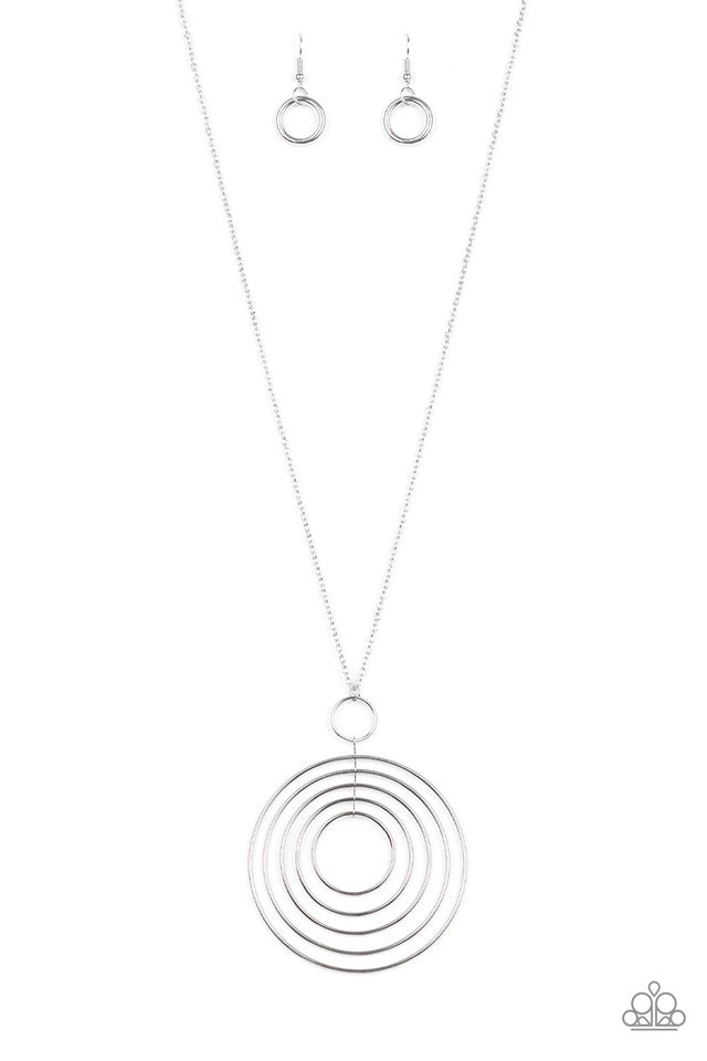 Running Circles In My Mind - Silver - Paparazzi Necklace Image