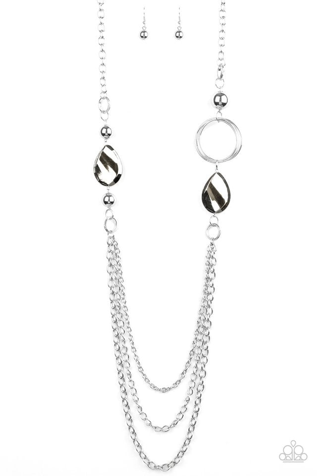 Rebels Have More Fun - Silver - Paparazzi Necklace Image