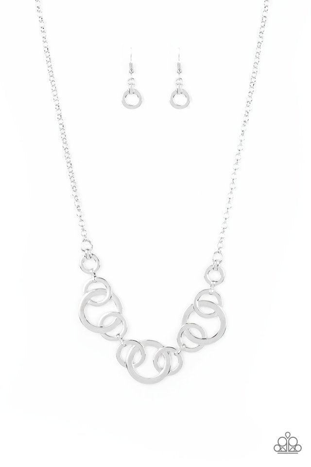 Going In Circles - Silver - Paparazzi Necklace Image