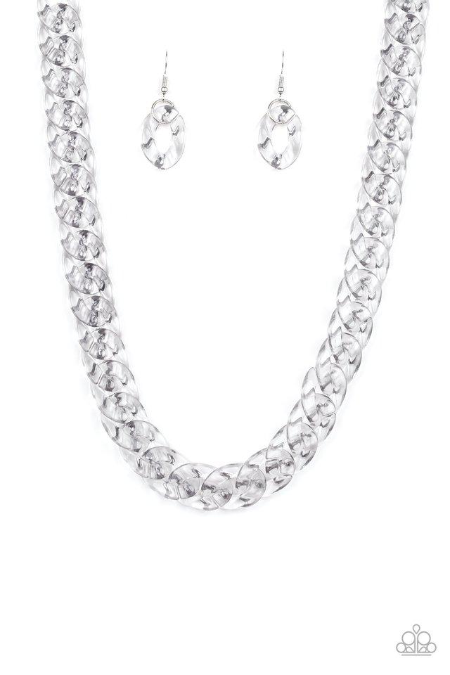 Paparazzi Necklace ~ Put It On Ice - Silver