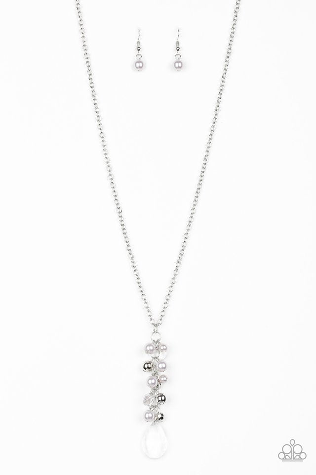 Teardrop Serenity - Silver - Paparazzi Necklace Image