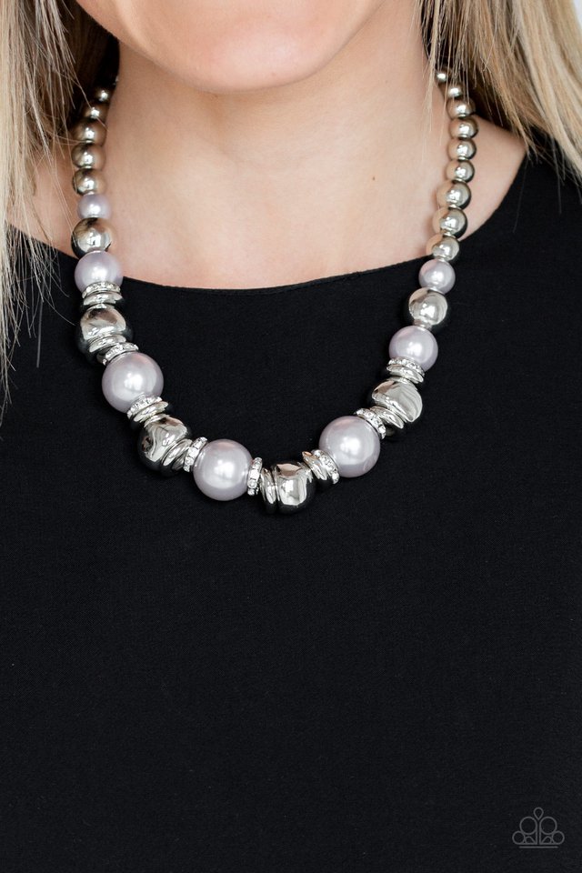 Hollywood HAUTE Spot - Silver - Paparazzi Necklace Image