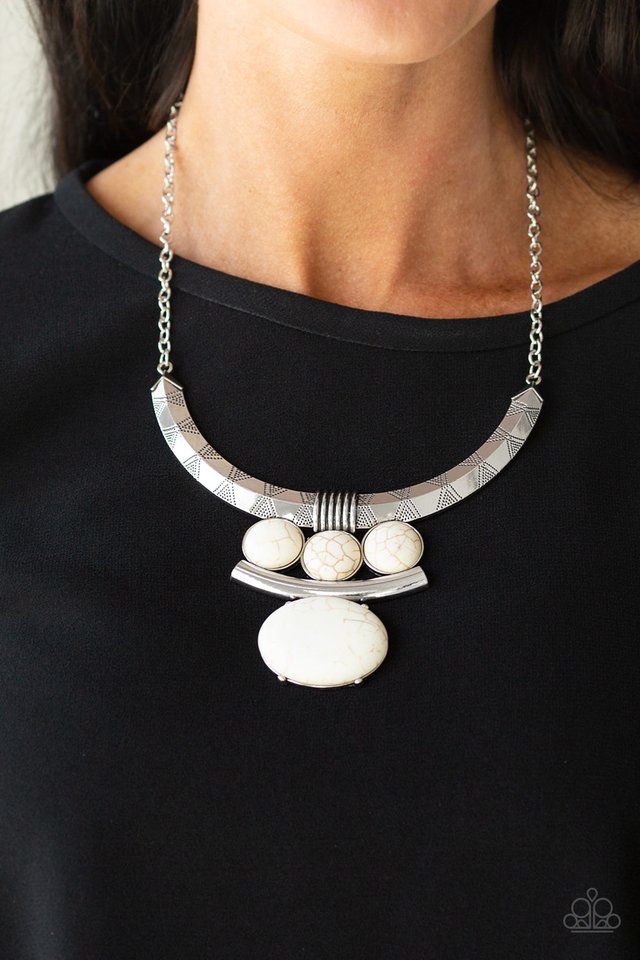 Commander In CHIEFETTE - White - Paparazzi Necklace Image