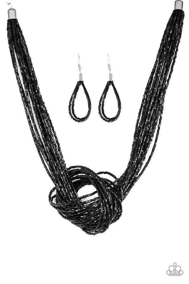 Knotted Knockout - Black - Paparazzi Necklace Image