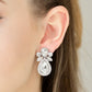 Celebrity Crowd - White - Paparazzi Earring Image