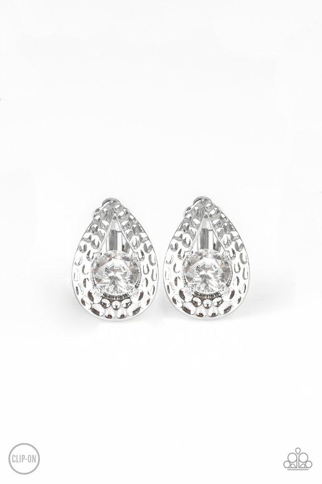Paparazzi Earring ~ Elite Edge - White