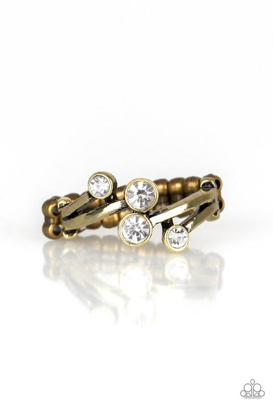 GLOWING Great Places - Brass - Paparazzi Ring Image