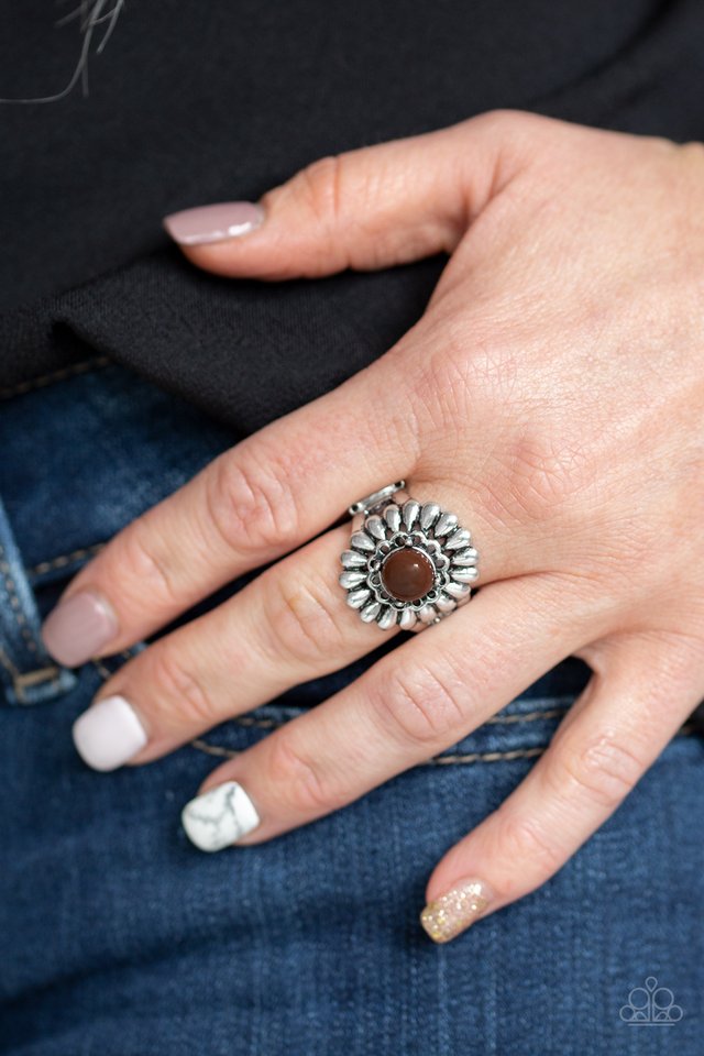 Poppy Pep - Brown - Paparazzi Ring Image
