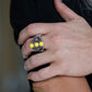 Triple Whammy - Yellow - Paparazzi Ring Image