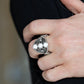 Triple Whammy - White - Paparazzi Ring Image