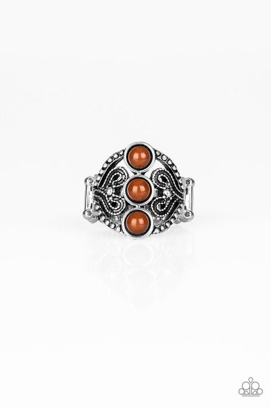 Triple Whammy - Brown - Paparazzi Ring Image
