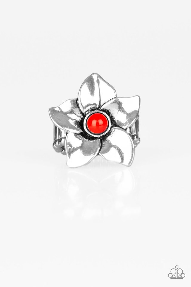 Ask For Flowers - Red - Paparazzi Ring Image