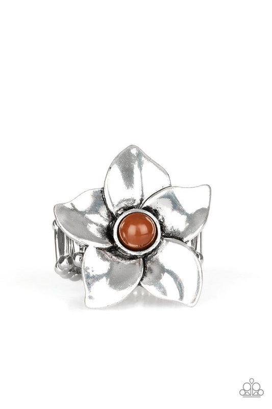 Ask For Flowers - Brown - Paparazzi Ring Image