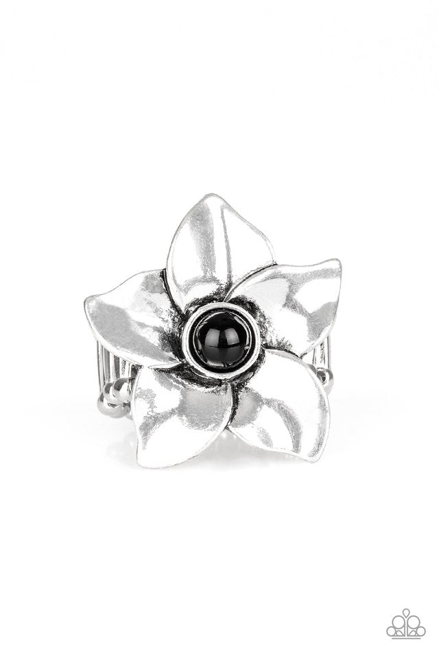 Ask For Flowers - Black - Paparazzi Ring Image