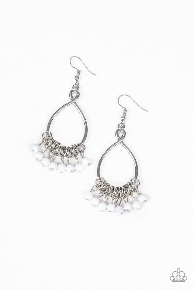 Paparazzi Earring ~ Broadway Babe - White