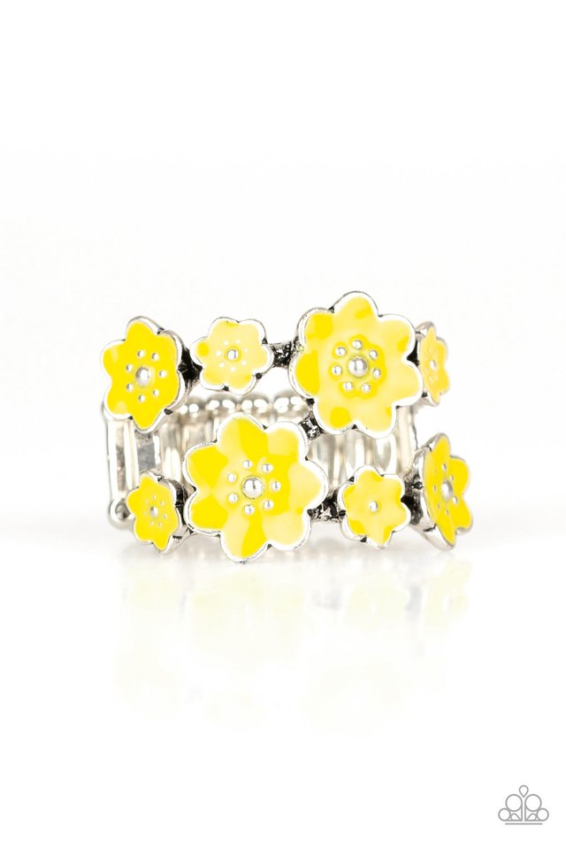 Floral Crowns - Yellow - Paparazzi Ring Image