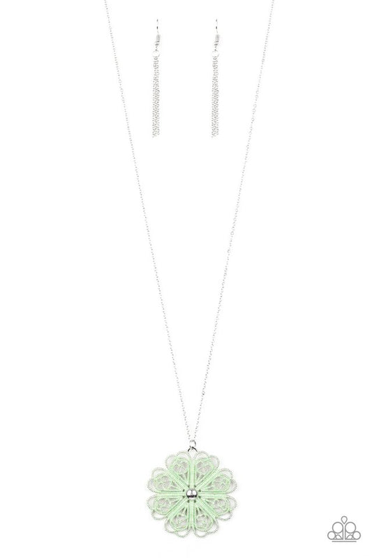 Spin Your PINWHEELS - Green - Paparazzi Necklace Image