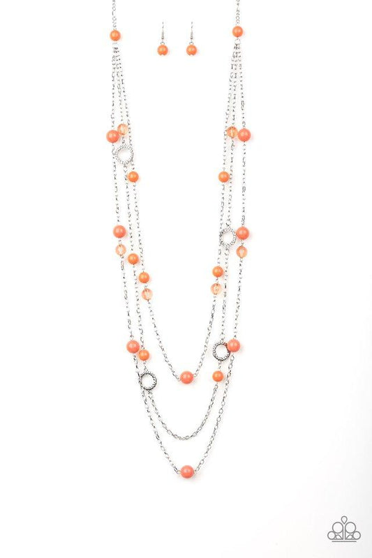 Paparazzi Necklace ~ Brilliant Bliss - Orange