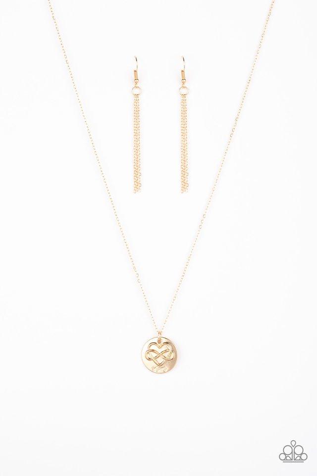 Paparazzi Necklace ~ Home Is Where Mom Is - Gold
