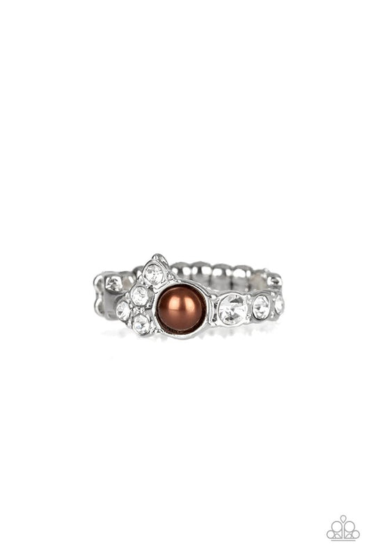 Center Stage Celebrity - Brown - Paparazzi Ring Image