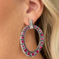 All For GLOW - Pink - Paparazzi Earring Image