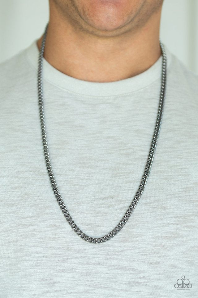First Rule Of Fight Club - Black - Paparazzi Necklace Image
