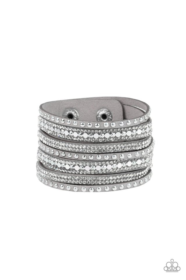 All Hustle and Hairspray - Silver - Paparazzi Bracelet Image