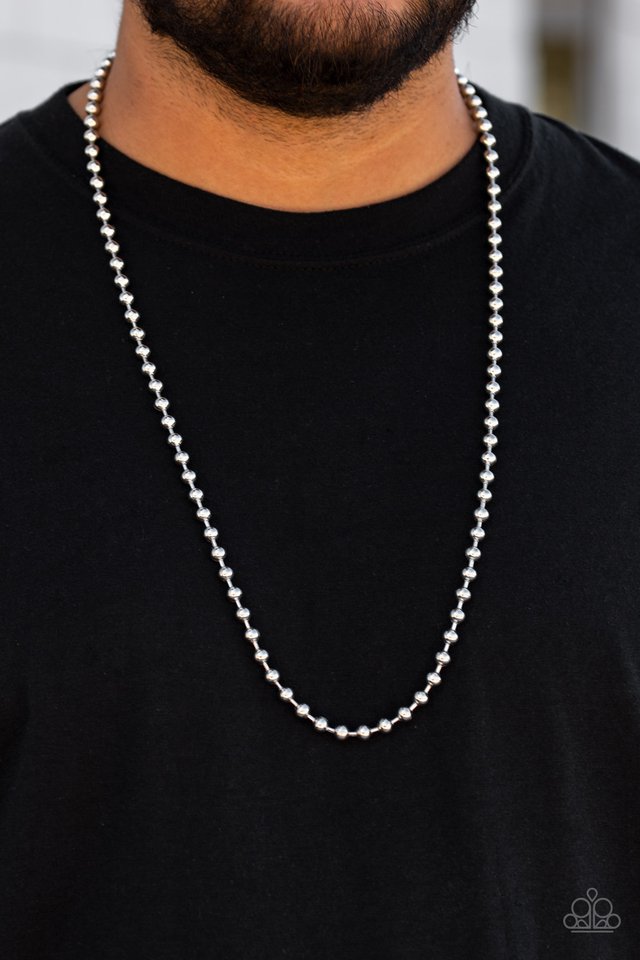 Mardi Gras Madness - Silver - Paparazzi Necklace Image