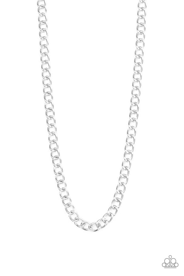 Full Court - Silver - Paparazzi Necklace Image