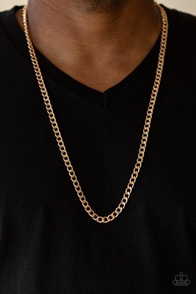 Delta - Gold - Paparazzi Necklace Image